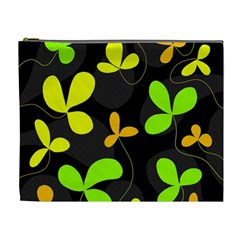 Floral Design Cosmetic Bag (xl) by Valentinaart