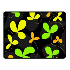 Floral Design Double Sided Fleece Blanket (small)  by Valentinaart