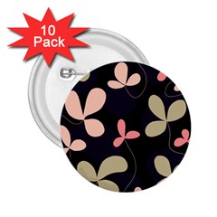 Elegant Floral Design 2 25  Buttons (10 Pack) 