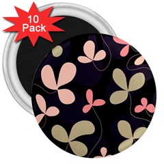 Elegant Floral Design 3  Magnets (10 Pack) 