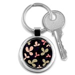 Elegant floral design Key Chains (Round)  Front