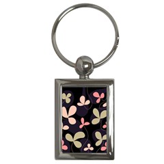 Elegant Floral Design Key Chains (rectangle)  by Valentinaart