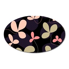 Elegant Floral Design Oval Magnet by Valentinaart