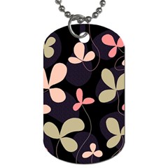 Elegant Floral Design Dog Tag (two Sides)