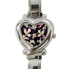 Elegant Floral Design Heart Italian Charm Watch by Valentinaart