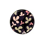 Elegant floral design Hat Clip Ball Marker Front