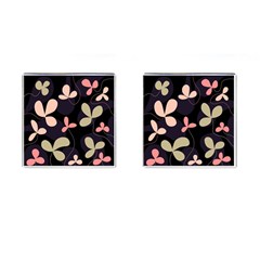 Elegant Floral Design Cufflinks (square)