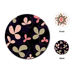 Elegant Floral Design Playing Cards (round) 