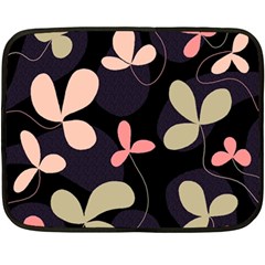 Elegant Floral Design Double Sided Fleece Blanket (mini) 