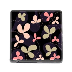 Elegant Floral Design Memory Card Reader (square)