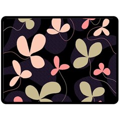 Elegant Floral Design Fleece Blanket (large) 