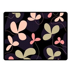 Elegant Floral Design Double Sided Fleece Blanket (small) 