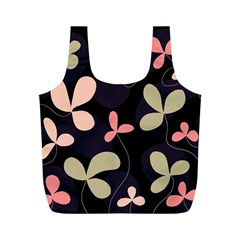 Elegant Floral Design Full Print Recycle Bags (m) 