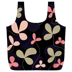 Elegant Floral Design Full Print Recycle Bags (l) 