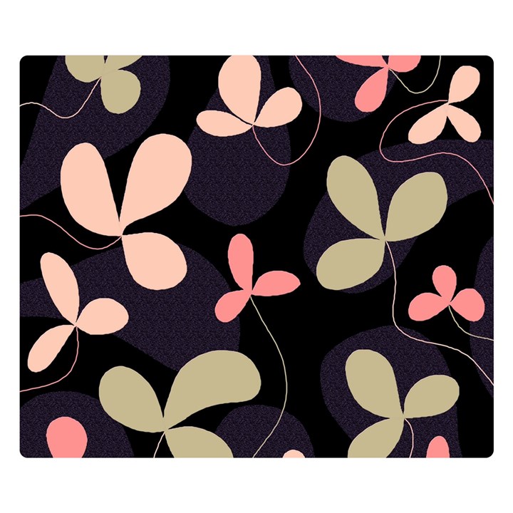 Elegant floral design Double Sided Flano Blanket (Small) 