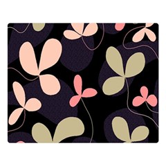 Elegant Floral Design Double Sided Flano Blanket (large) 