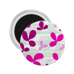 Magenta Floral Pattern 2 25  Magnets