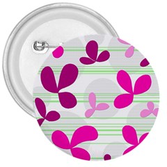 Magenta Floral Pattern 3  Buttons