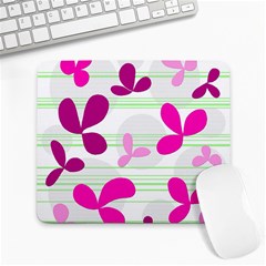 Magenta Floral Pattern Large Mousepads