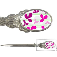 Magenta Floral Pattern Letter Openers