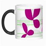 Magenta floral pattern Morph Mugs Left