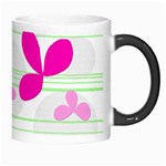 Magenta floral pattern Morph Mugs Right