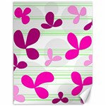 Magenta floral pattern Canvas 12  x 16   11.86 x15.41  Canvas - 1