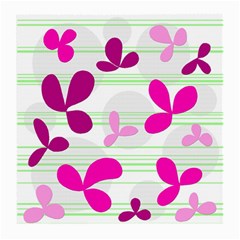 Magenta Floral Pattern Medium Glasses Cloth