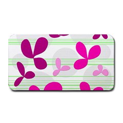 Magenta Floral Pattern Medium Bar Mats by Valentinaart