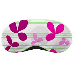 Magenta Floral Pattern Sleeping Masks