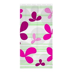 Magenta Floral Pattern Shower Curtain 36  X 72  (stall) 