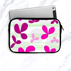 Magenta Floral Pattern Apple Ipad Mini Zipper Cases