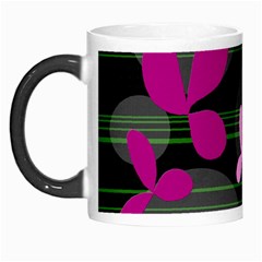 Magenta Floral Design Morph Mugs