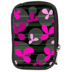 Magenta Floral Design Compact Camera Cases