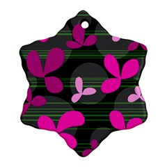 Magenta Floral Design Ornament (snowflake) 