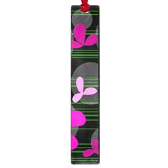 Magenta Floral Design Large Book Marks