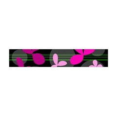 Magenta Floral Design Flano Scarf (mini)