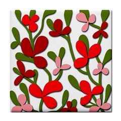 Floral Tree Tile Coasters