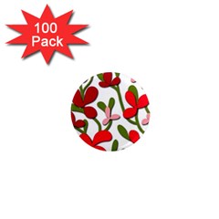 Floral Tree 1  Mini Magnets (100 Pack) 