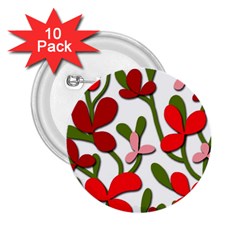 Floral Tree 2 25  Buttons (10 Pack) 