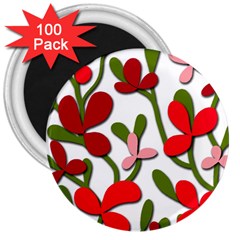 Floral Tree 3  Magnets (100 Pack)