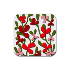 Floral Tree Rubber Coaster (square) 