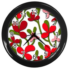 Floral Tree Wall Clocks (black)