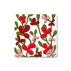 Floral tree Square Magnet