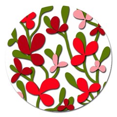 Floral Tree Magnet 5  (round)