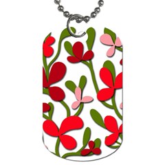 Floral tree Dog Tag (Two Sides)