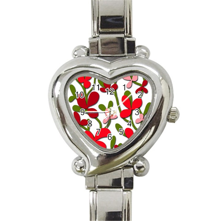 Floral tree Heart Italian Charm Watch