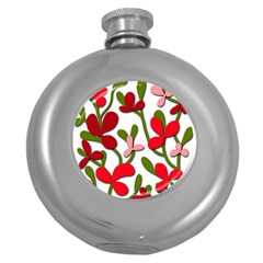 Floral Tree Round Hip Flask (5 Oz)