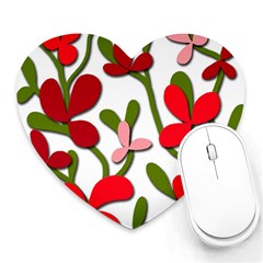 Floral Tree Heart Mousepads