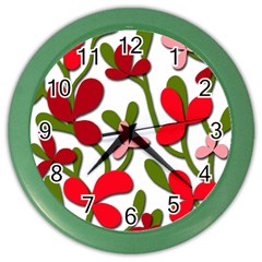 Floral tree Color Wall Clocks